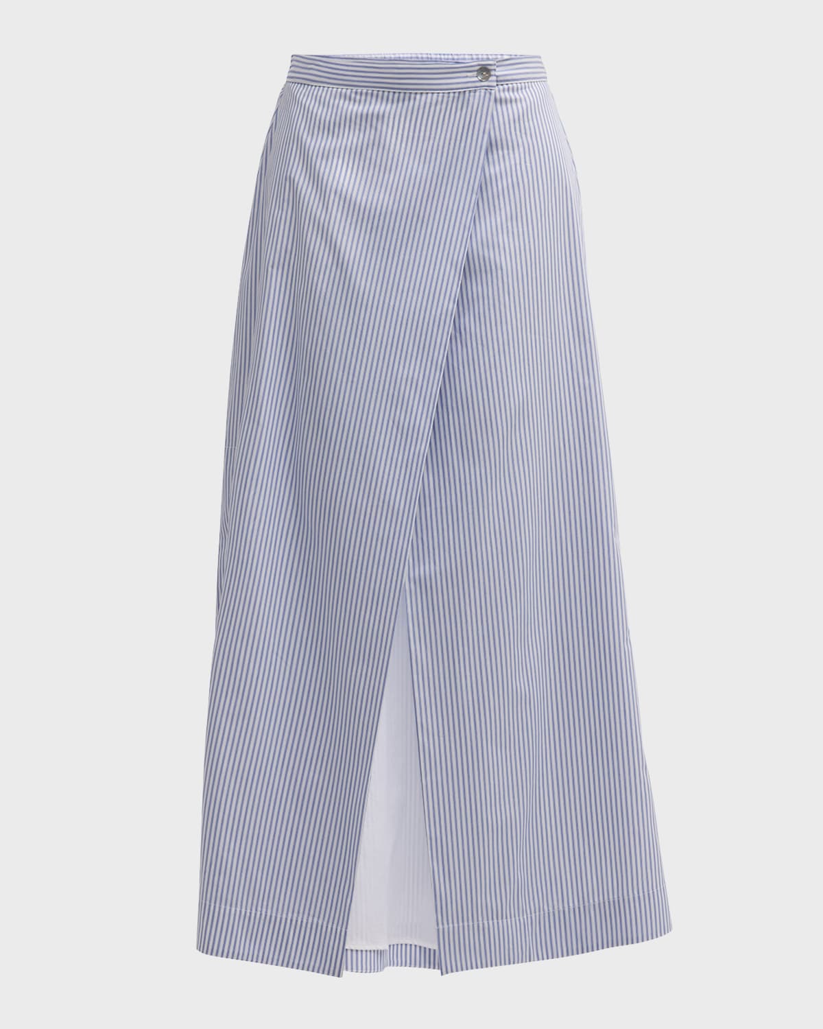 Finley Slit-Hem Striped Cotton Maxi Skirt