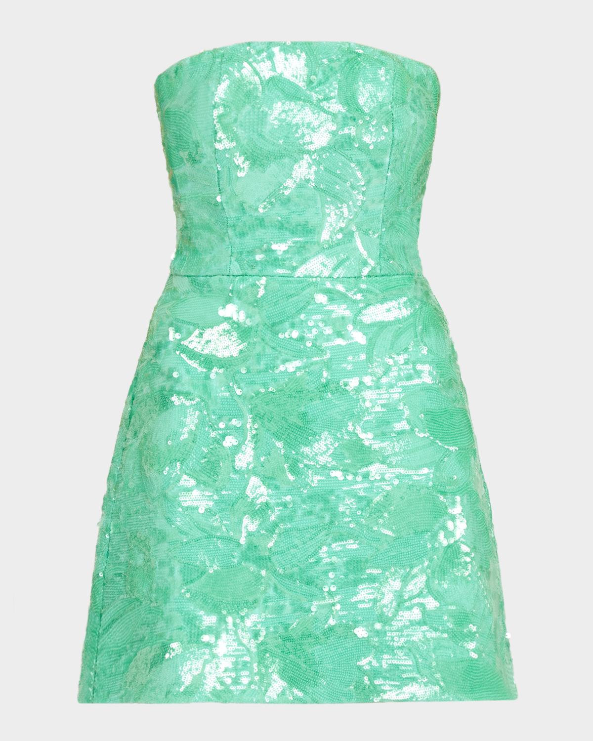 HELSI Linda Strapless Floral Sequin A-Line Mini Dress