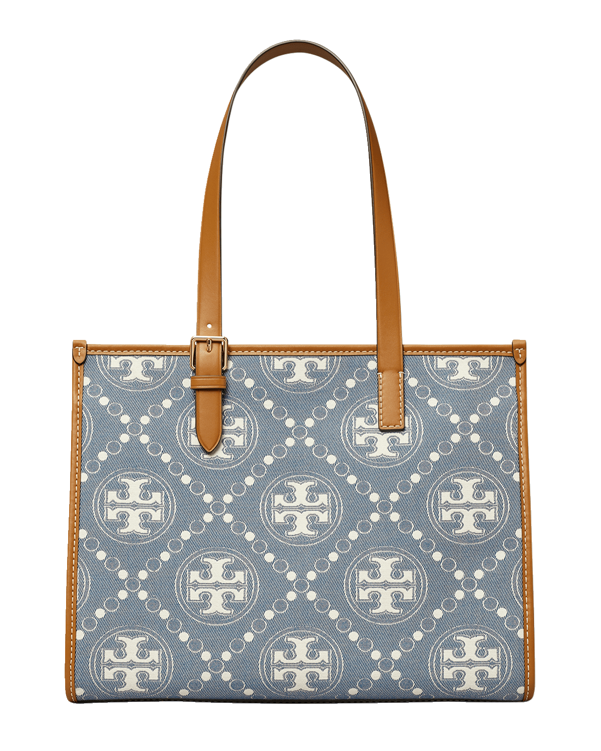 Tory Burch T Monogram Small Denim Tote Bag