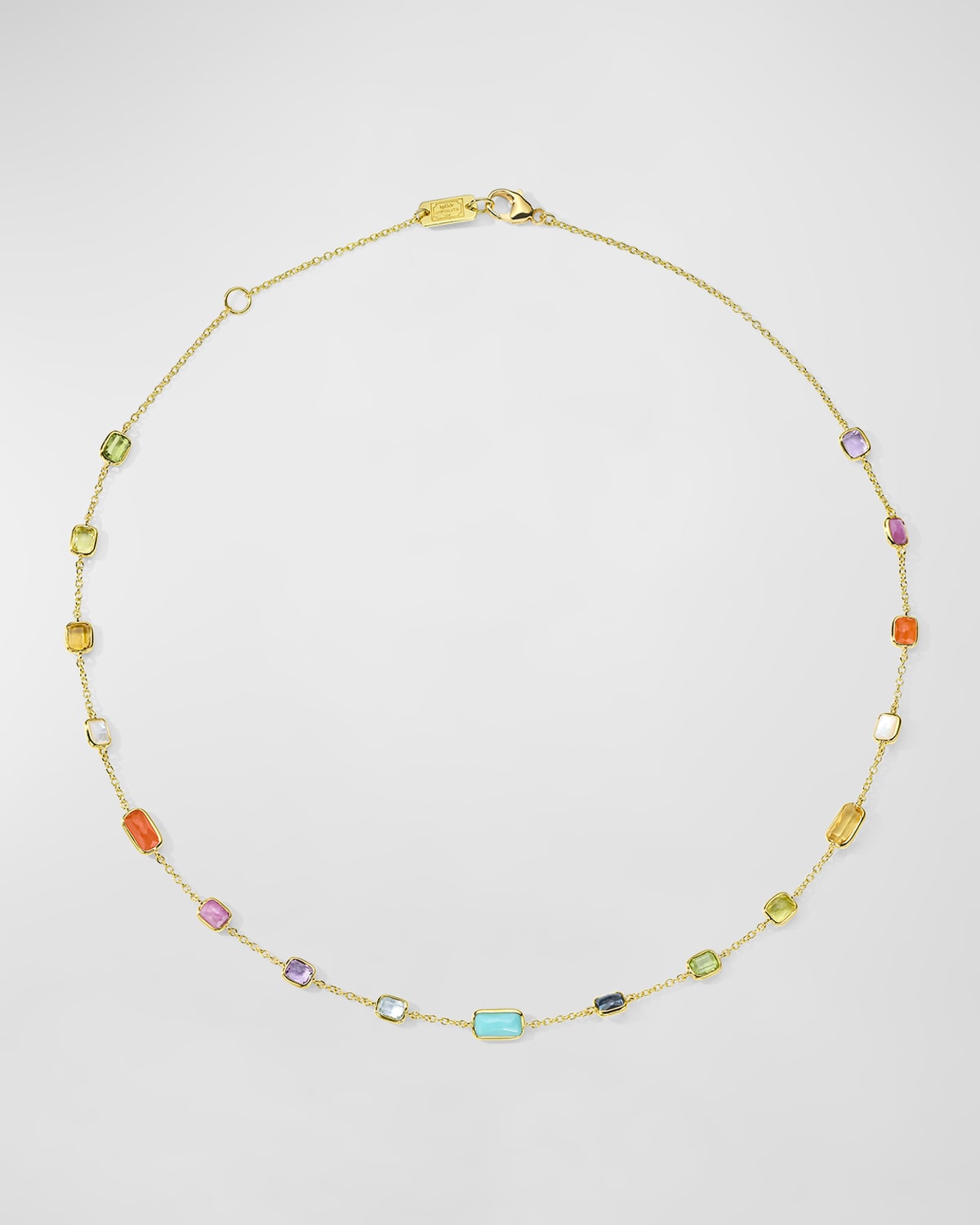 Ippolita 18K Rock Candy Octagon Long Necklace in Summer Rainbow 2, 16-18"L