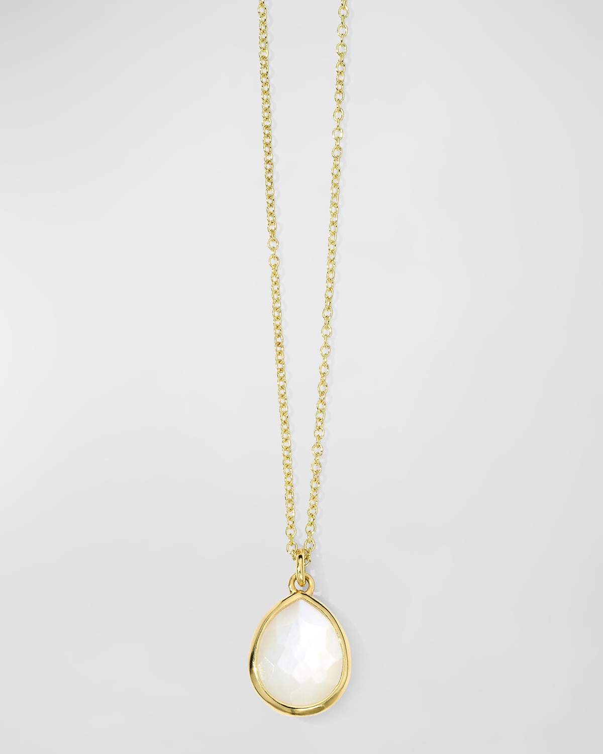 Ippolita 18K Gold Rock Candy Mini Teardrop Pendant Necklace in Mother-of-Pearl Doublet, 16-18"L