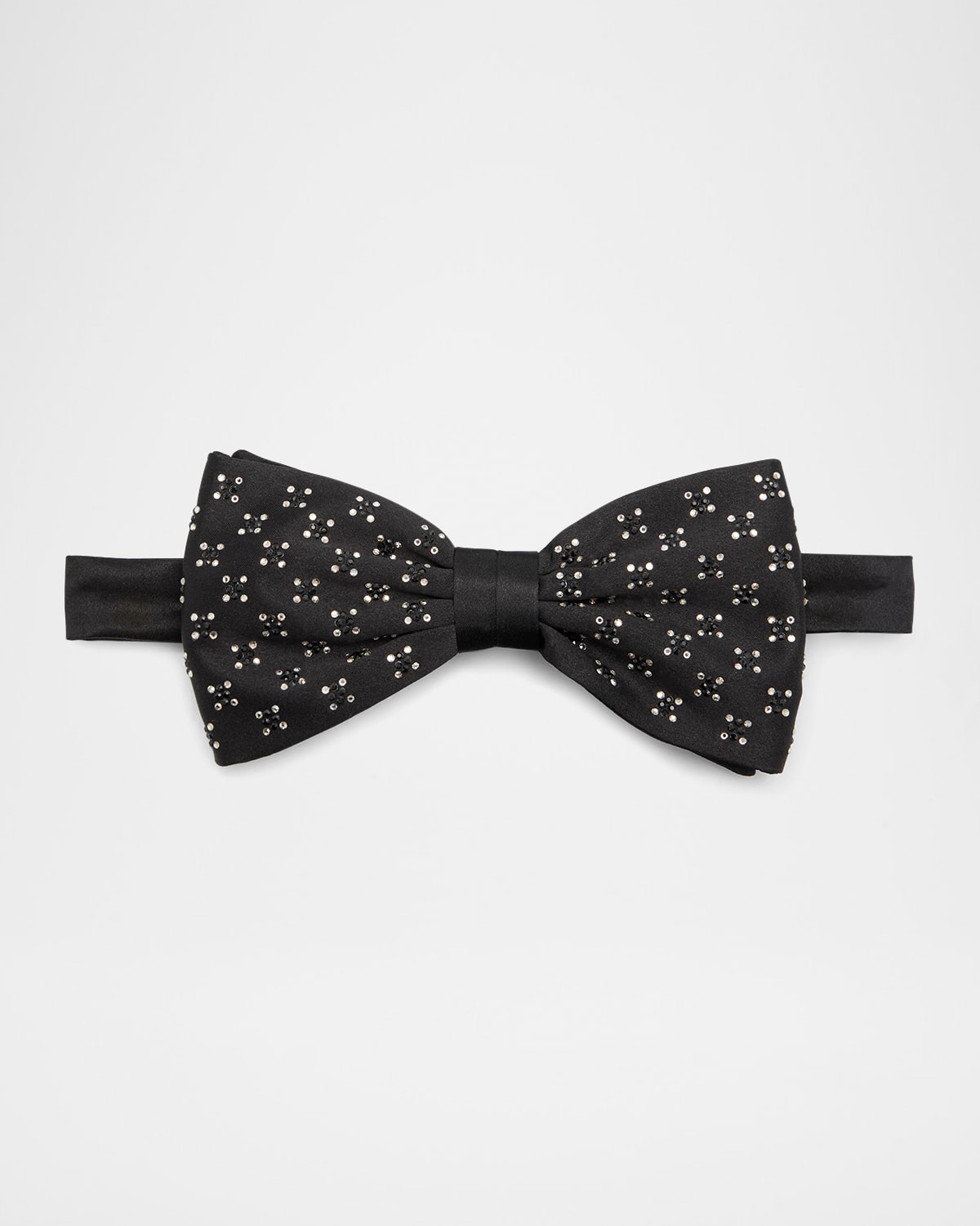 Stefano Ricci Men 's Crystal-Embellished Silk Bow Tie