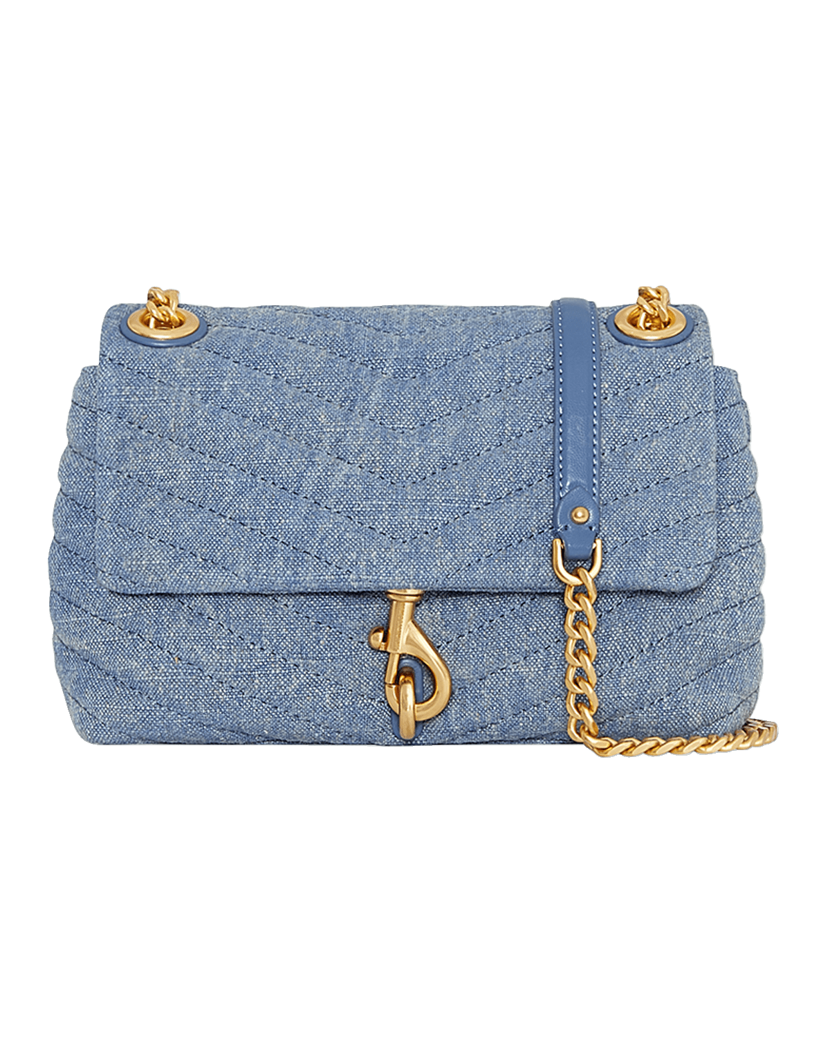 Rebecca Minkoff Edie Quilted Denim Crossbody Bag