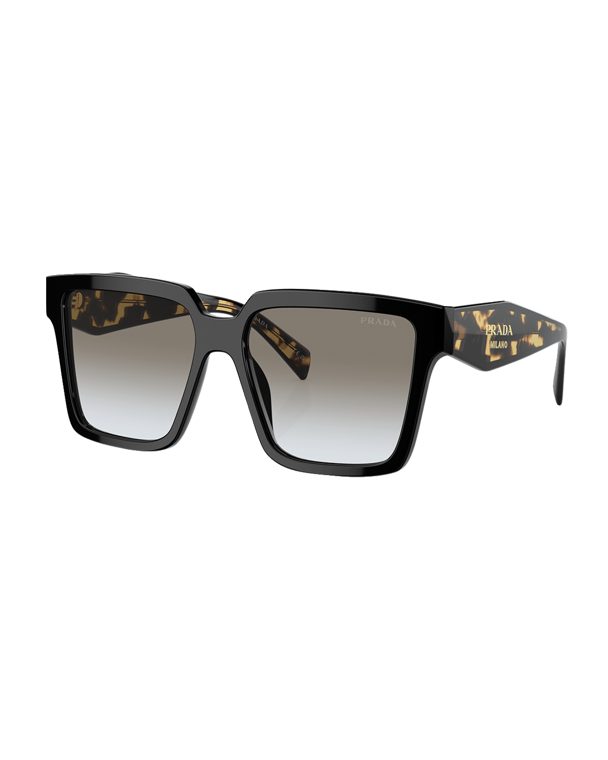 Prada Logo Acetate & Plastic Square Sunglasses