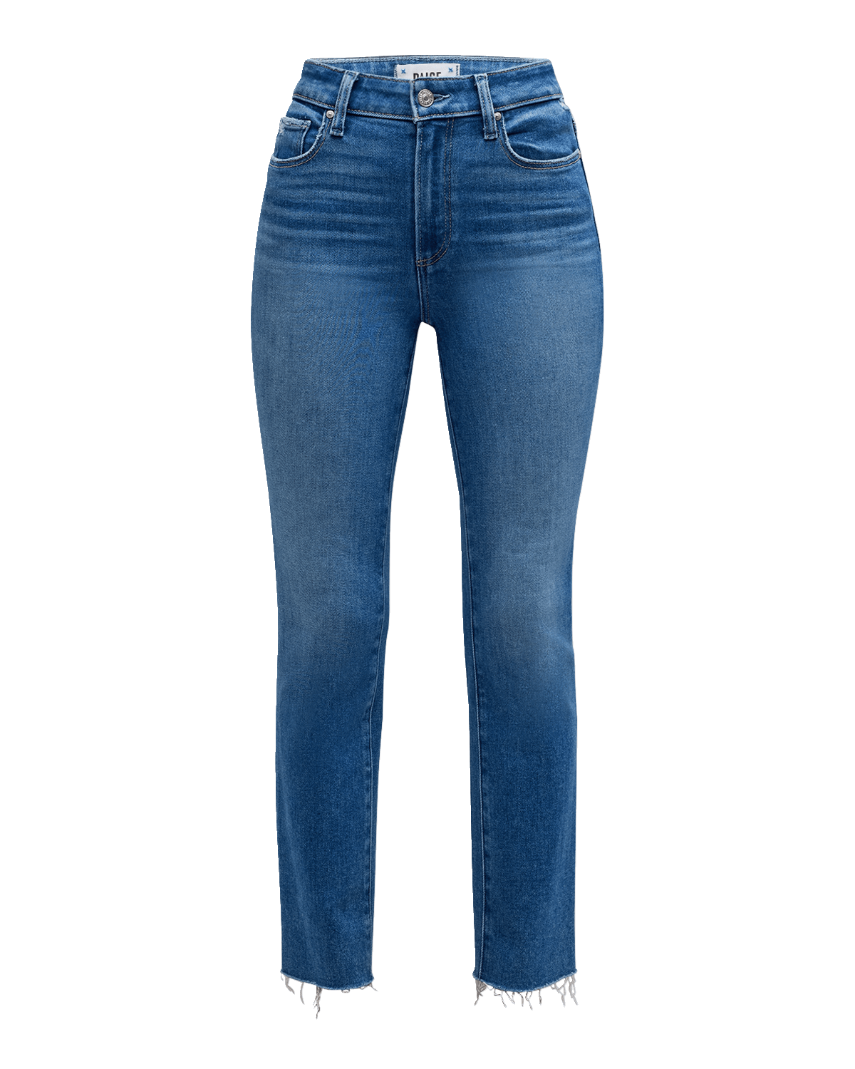 PAIGE Cindy Straight Raw Hem Jeans