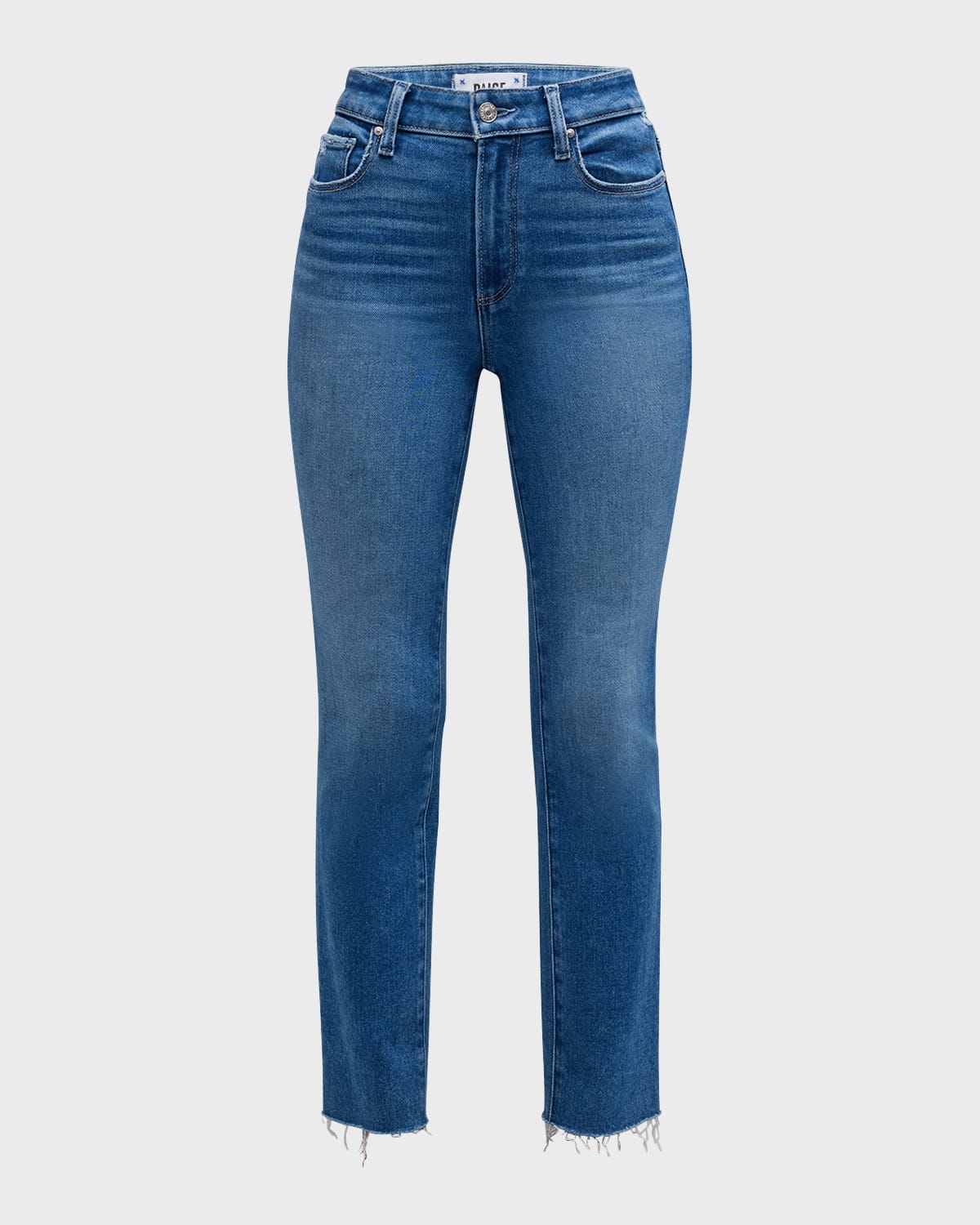 PAIGE Cindy Straight Raw Hem Jeans