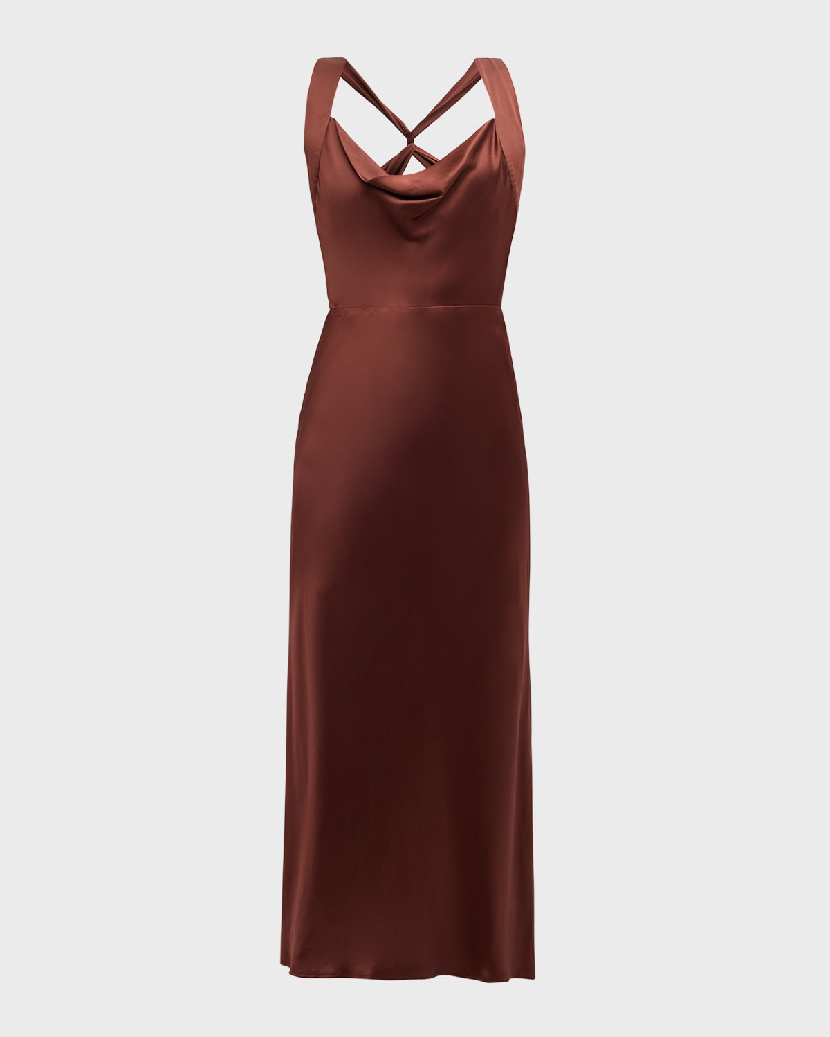 PAIGE Marcle Sleeveless Cowl-Neck Midi Dress