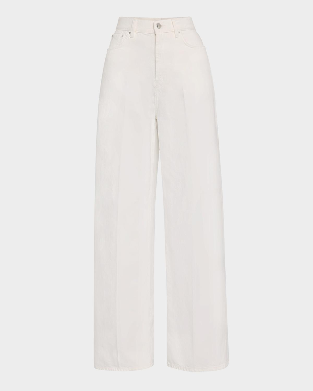 Toteme High-Rise Straight-Leg Press-Creased Denim Jeans