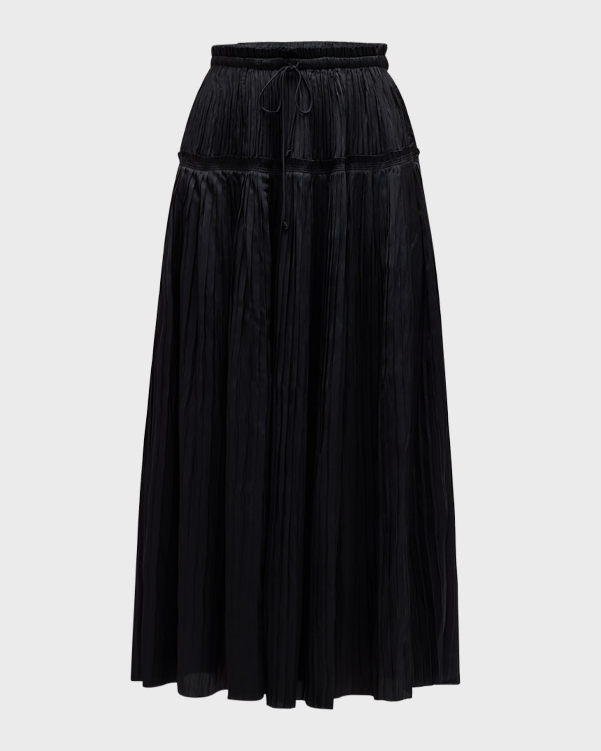 Ulla Johnson Malia Pleated Drawstring Maxi Skirt