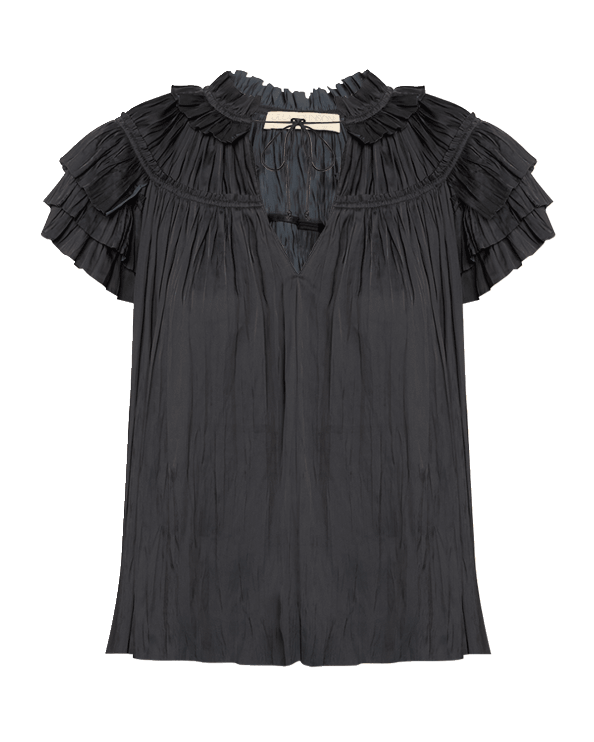 Ulla Johnson Liv Pleated Tiered-Sleeve Top