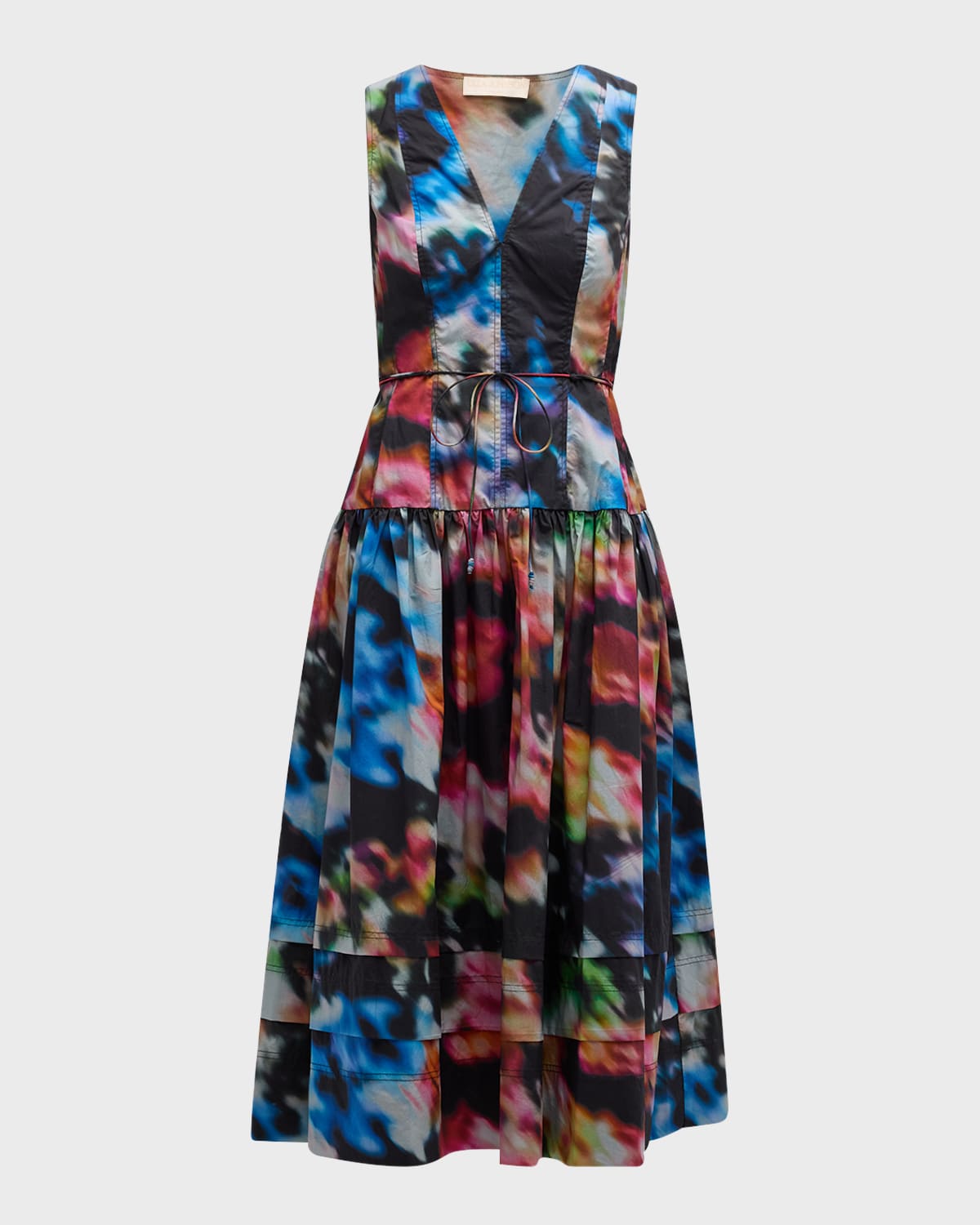 Ulla Johnson Kiran V-Neck Midi Dress