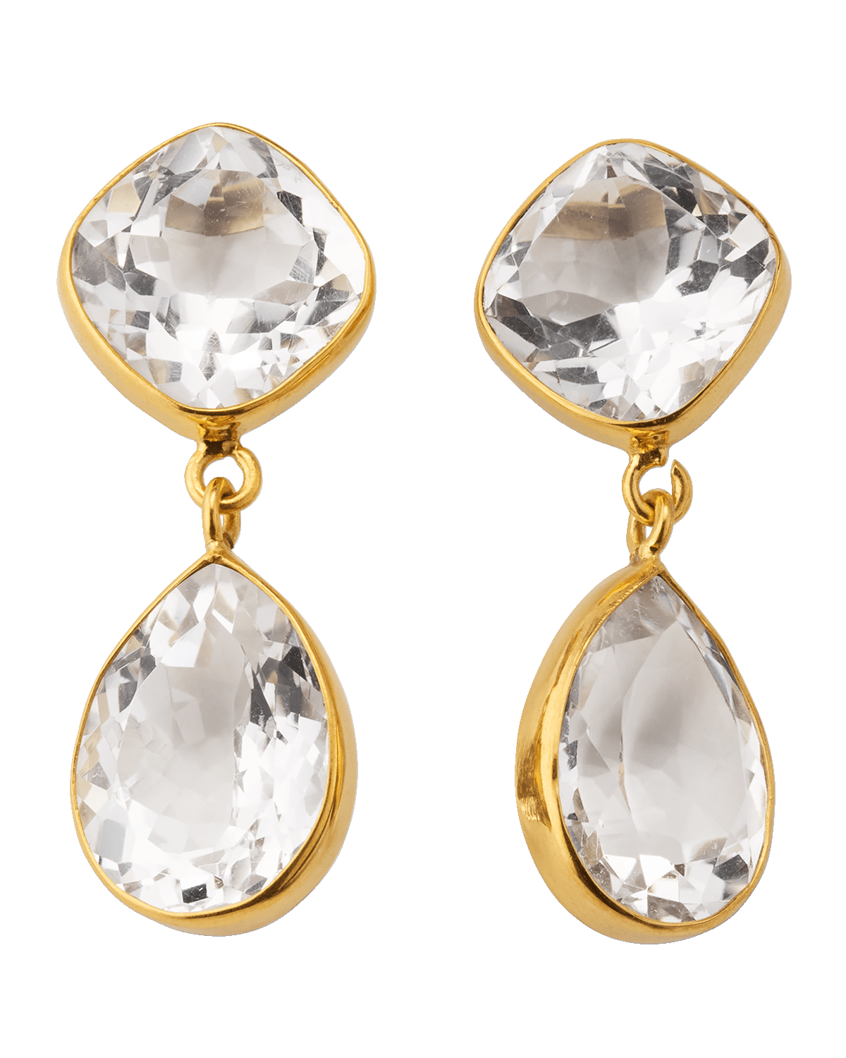 Dina Mackney Double Quartz Faceted Earrings