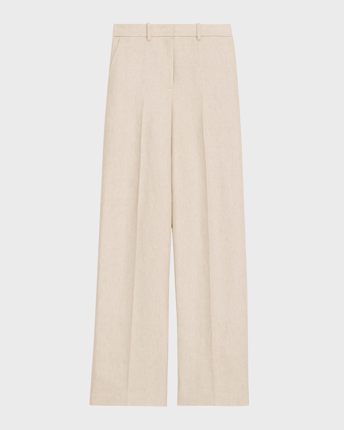 Theory Linen Tweed Wide-Leg Trousers