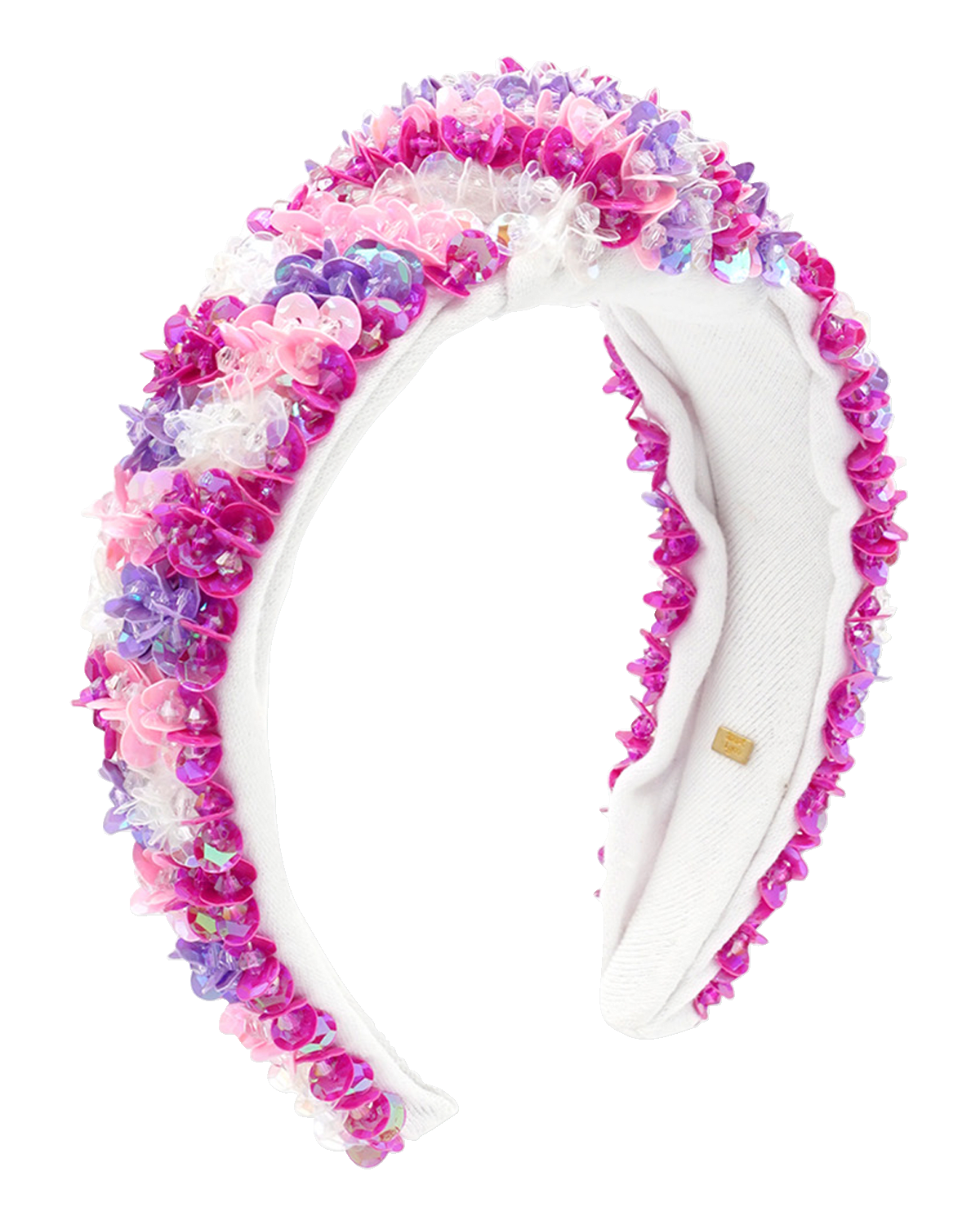 Bari Lynn Girl's Sequin Floral Knot Headband