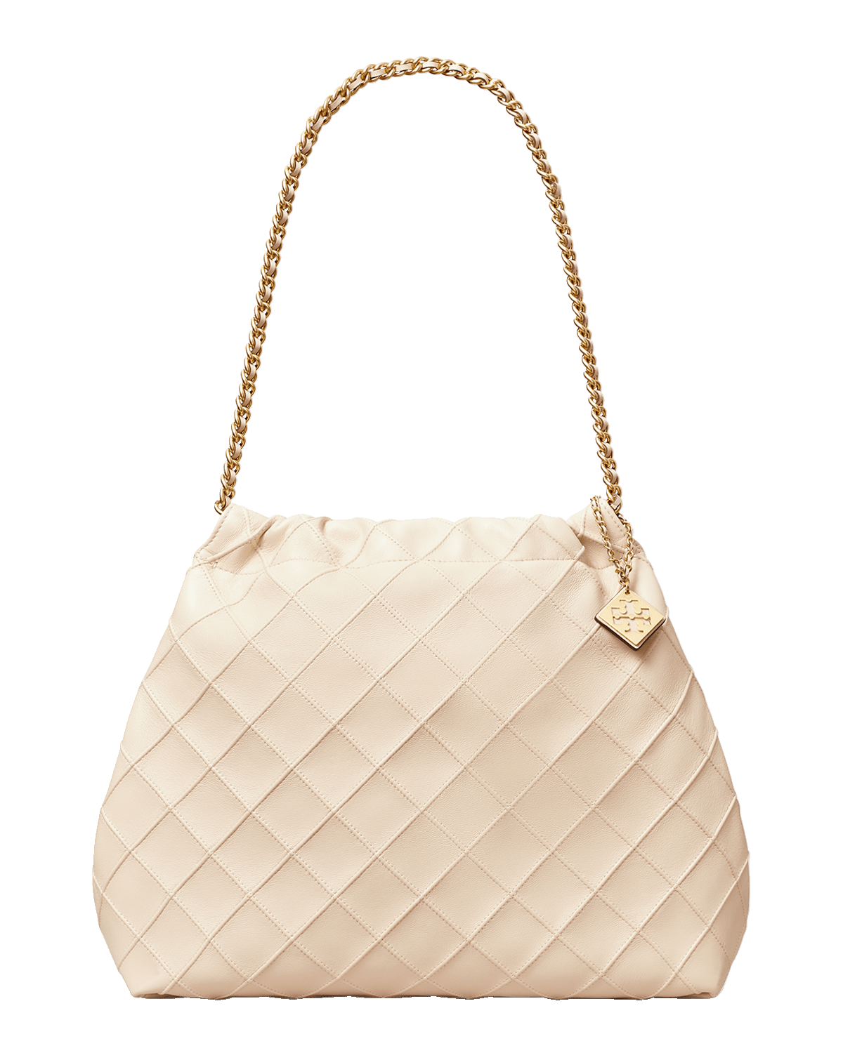 Tory Burch Fleming Drawstring Leather Hobo Bag