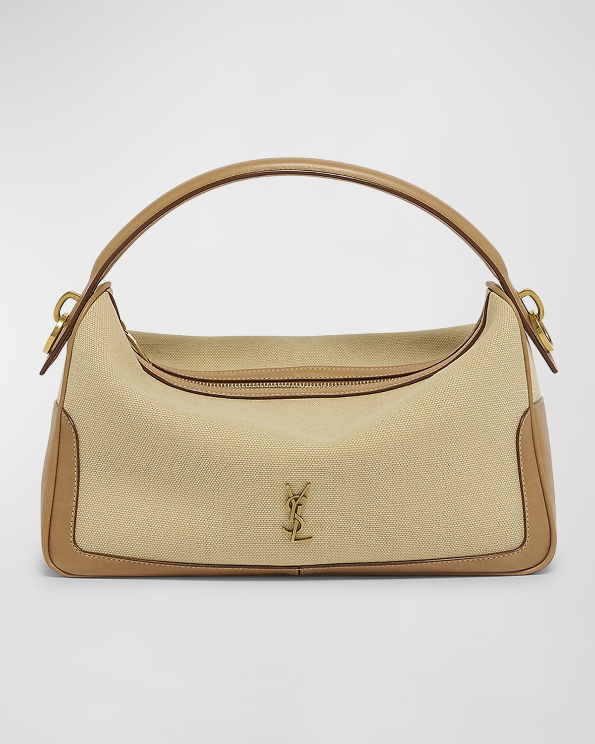 Saint Laurent YSL Camera Top-Handle Bag in Canvas and Leather