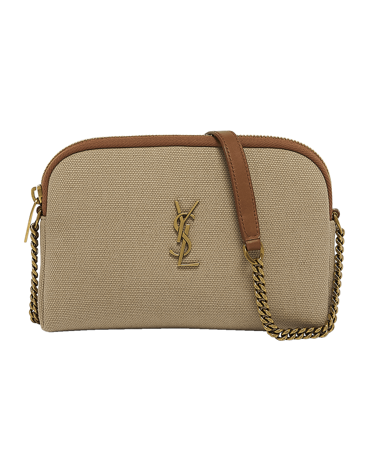 Saint Laurent Gaby Mini YSL Crossbody Bag in Canvas & Leather