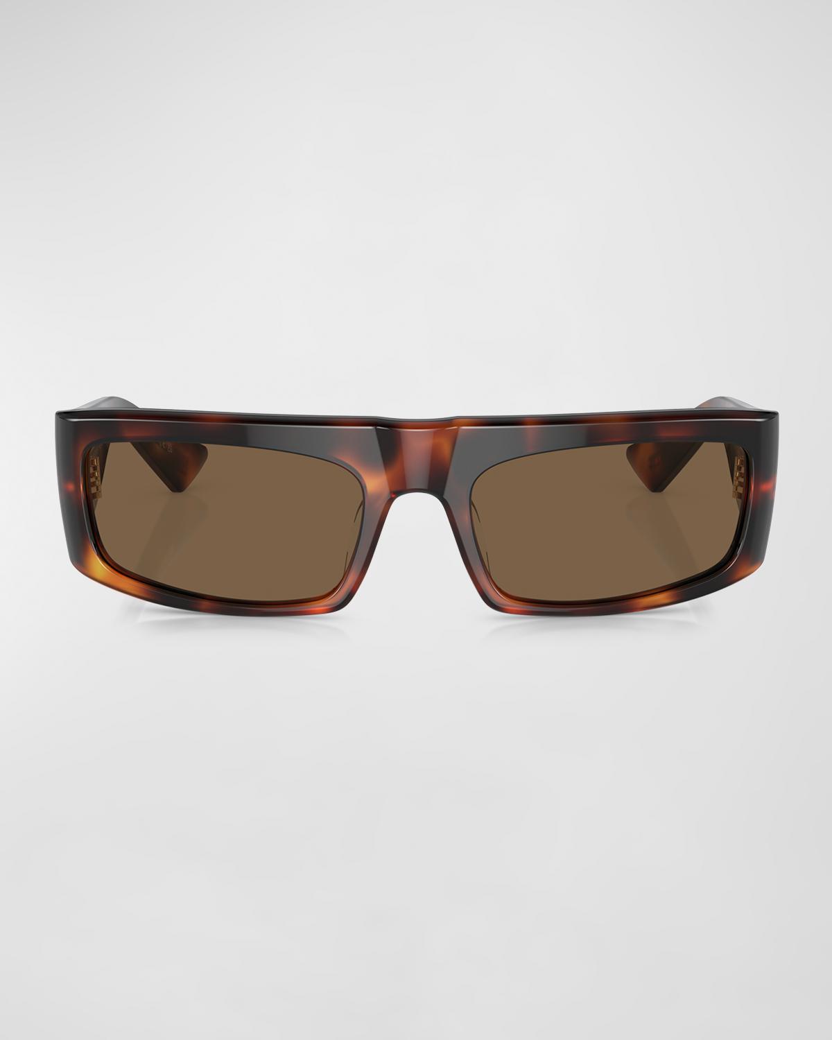 Khaite x Oliver Peoples Bold Acetate Rectangle Sunglasses