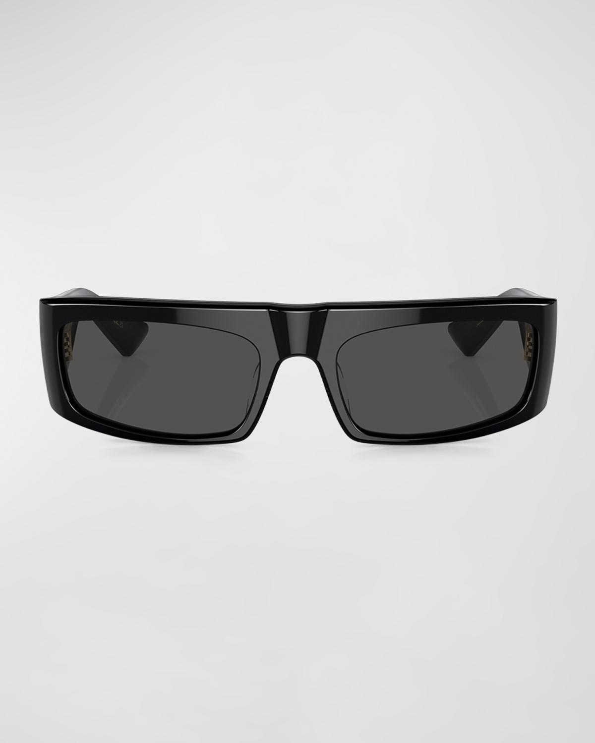 Khaite x Oliver Peoples Bold Acetate Rectangle Sunglasses