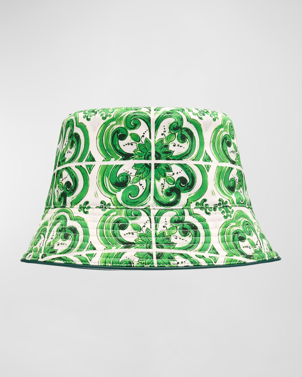 Dolce&Gabbana Men's Majolica-Print Bucket Hat
