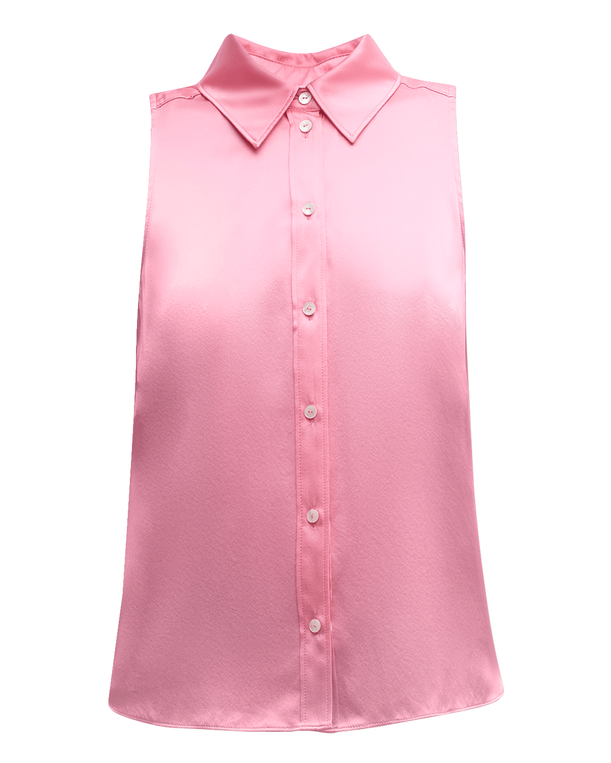 Cinq a Sept Theodora Collared Sleeveless Silk Top