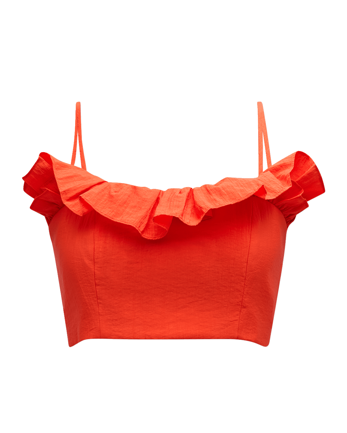 Cinq a Sept Pyper Ruffled Crop Top