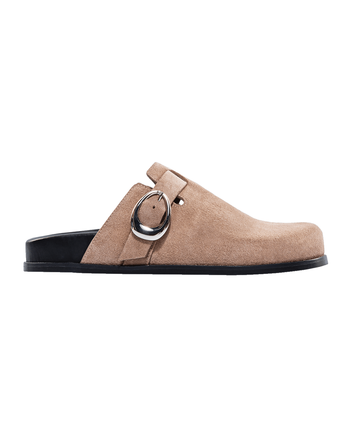 Bernardo Easton Suede Buckle Slide Mules