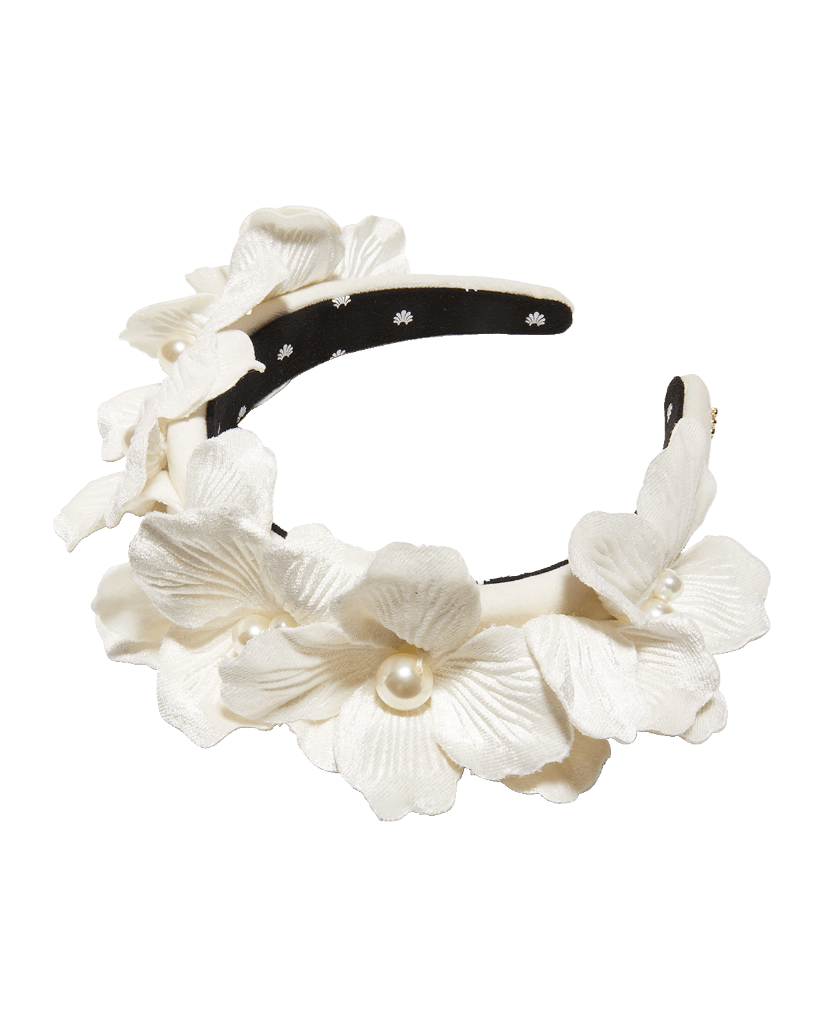 Lele Sadoughi Magnolia Applique Velvet Headband