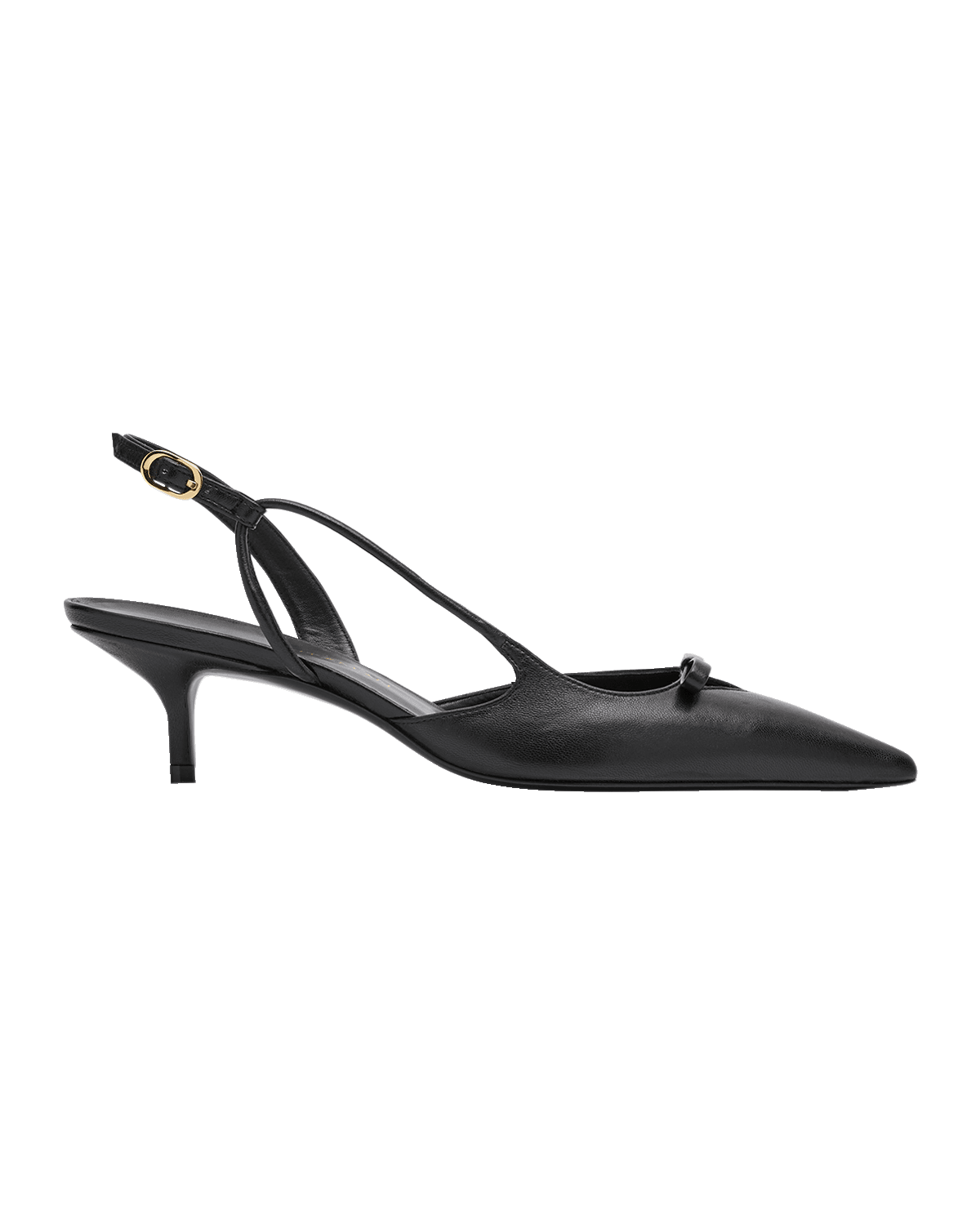 Stuart Weitzman Tully Leather Bow Slingback Pumps
