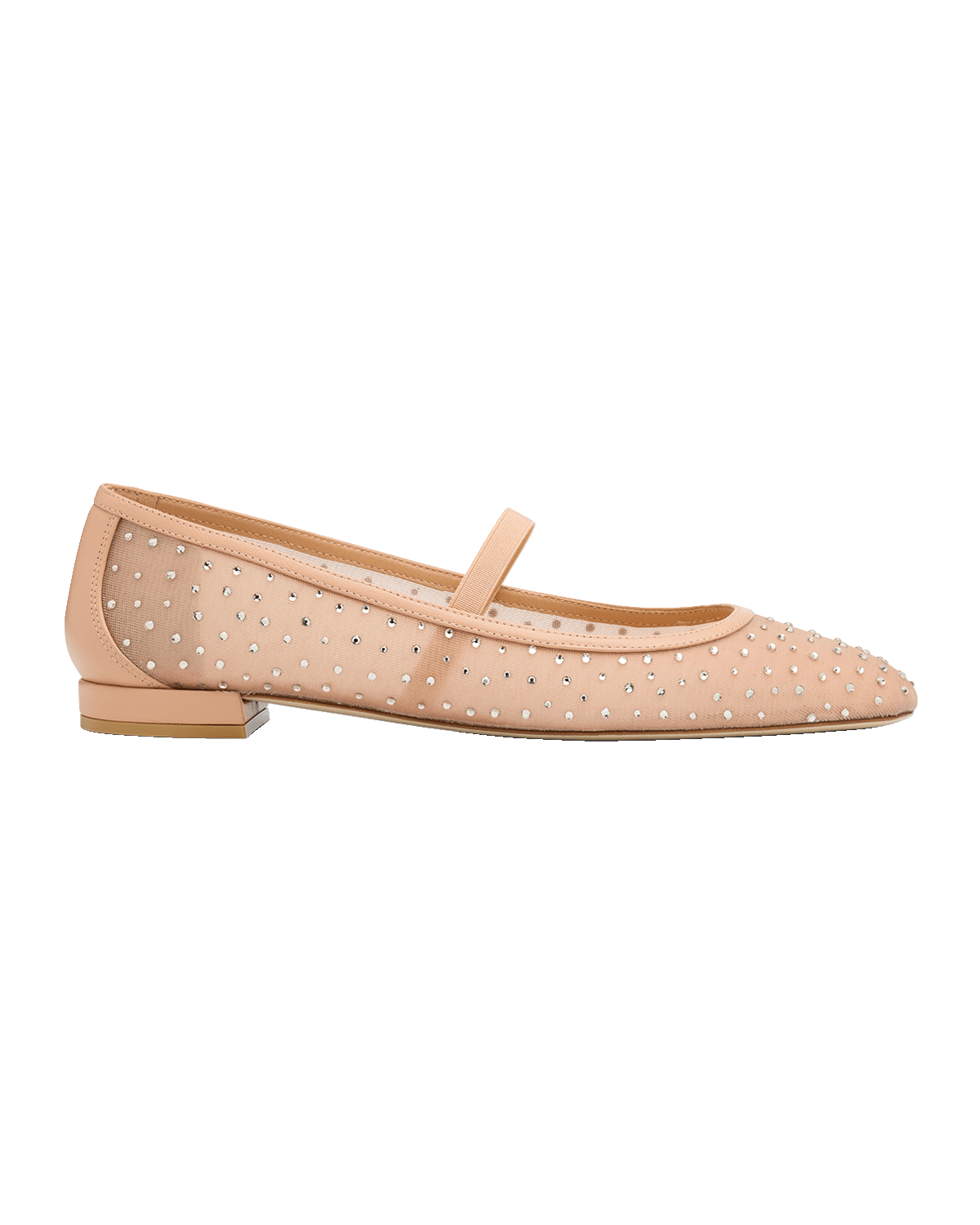 Stuart Weitzman Arabella Mesh Stud Ballerina Flats