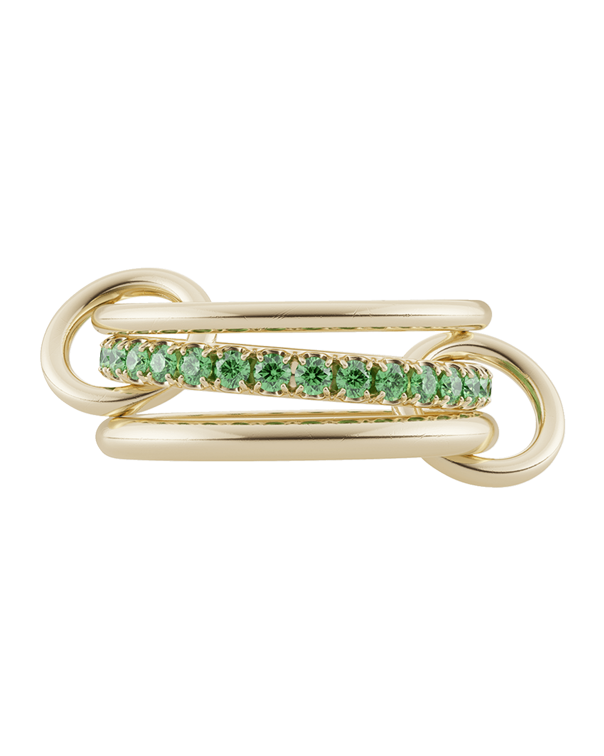 Spinelli Kilcollin Petunia Emerald Yellow Gold Ring