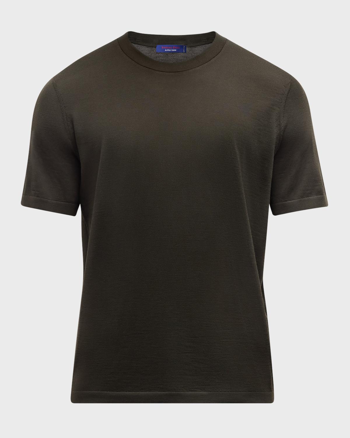 Stefano Ricci Men's Cashmere Crewneck T-Shirt