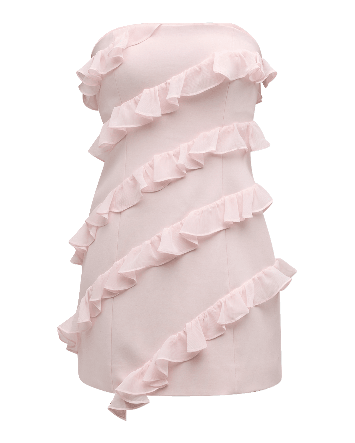 Cinq a Sept Ninette Strapless Asymmetric-Ruffle Mini Dress