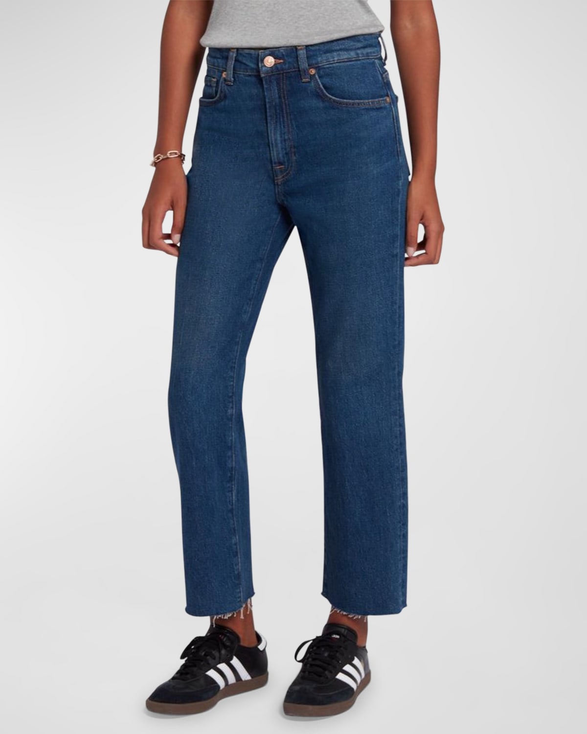 7 for all mankind Logan Stovepipe Cropped Jeans