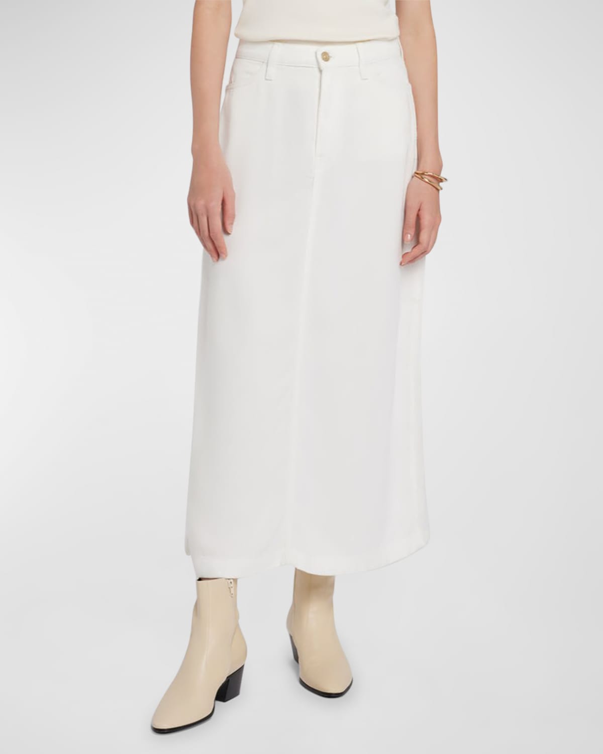 7 for all mankind Denim Midi Skirt