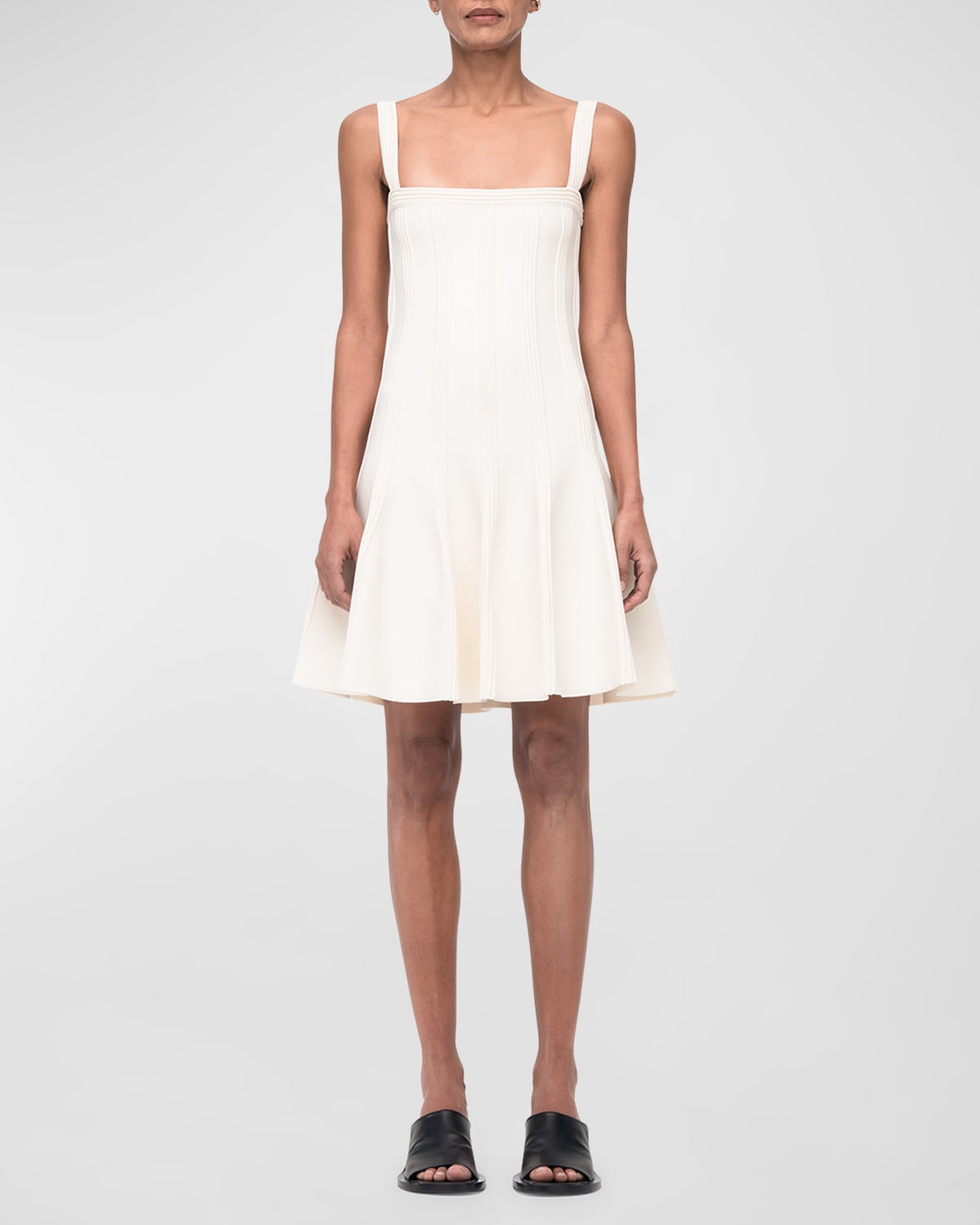 Another Tomorrow Ottoman Knit Mini Dress