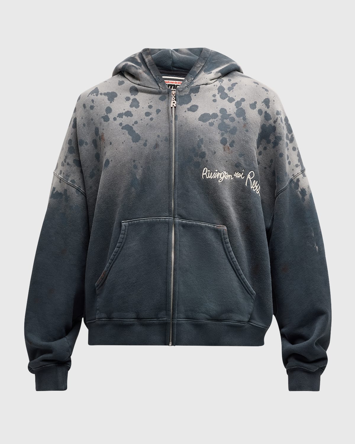 RIVINGTON roi Rebis Men's Gym Bag Printed Zip-Front Hoodie