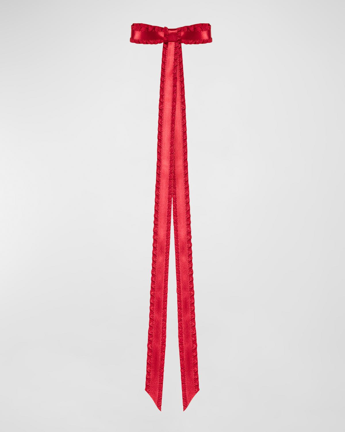 Jennifer Behr Mabel Pleated Bow Barrette