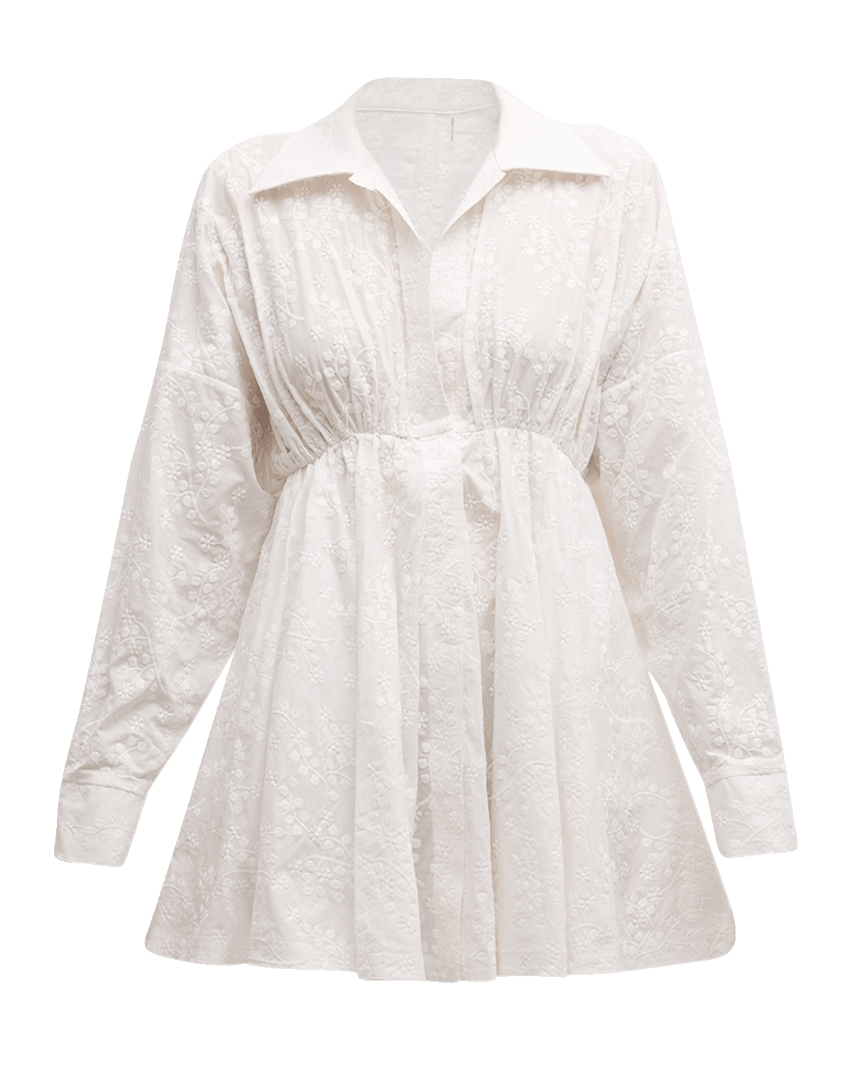 Norma Kamali Super Oversized Boyfriend Babydoll Mini Shirtdress