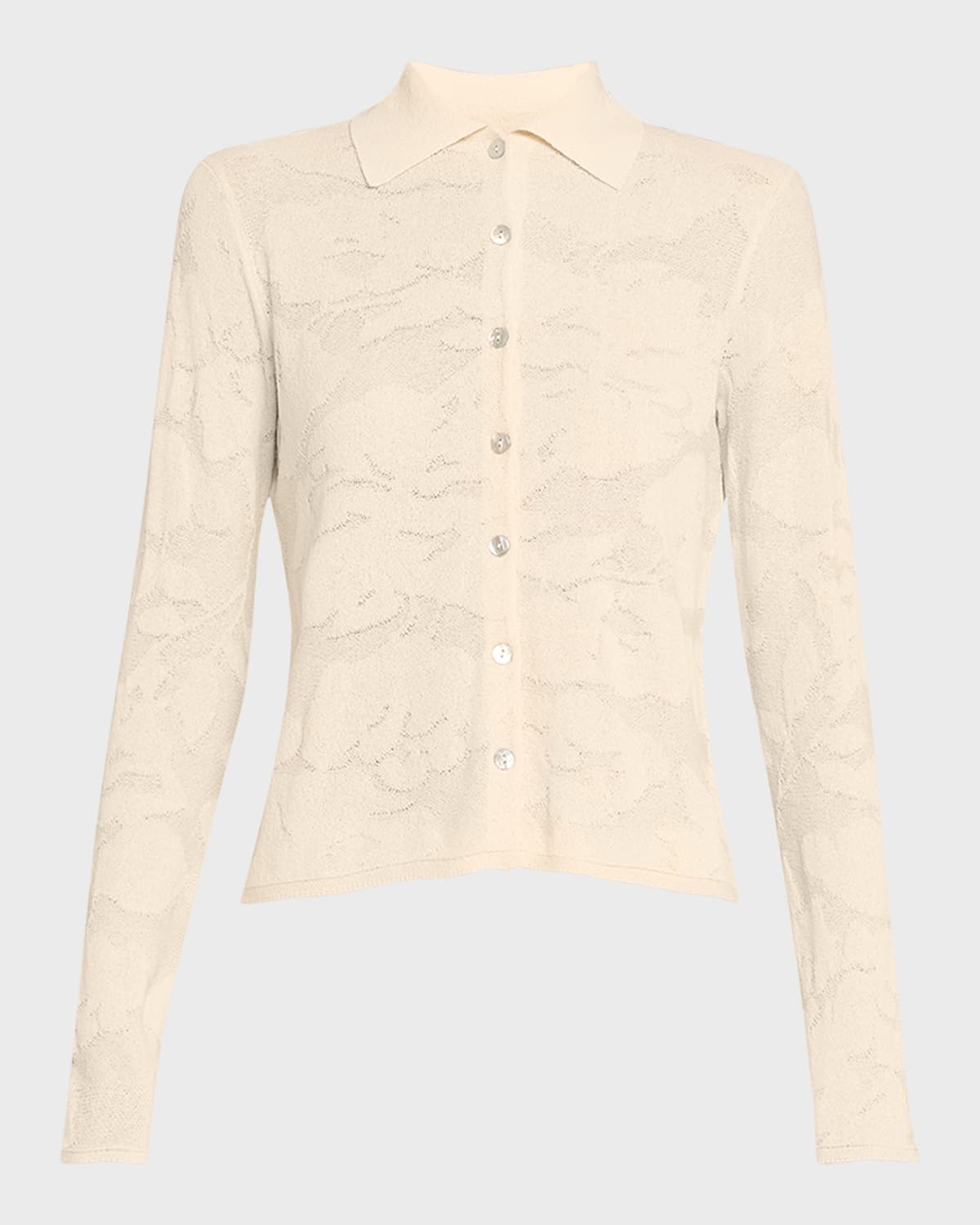 Vince Textured Floral Button-Front Shirt