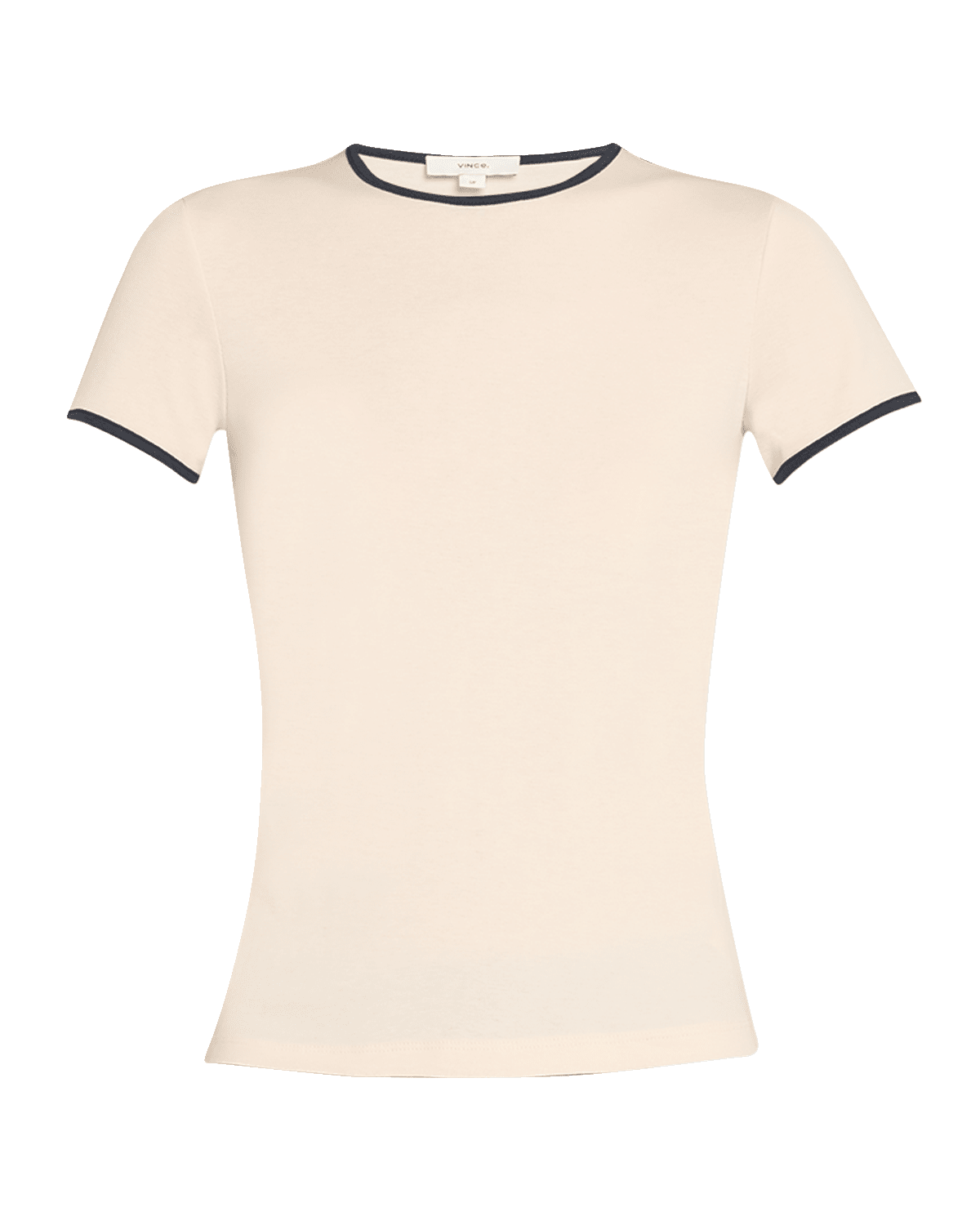 Vince Tipped Pima Cotton Short-Sleeve Crewneck T-Shirt