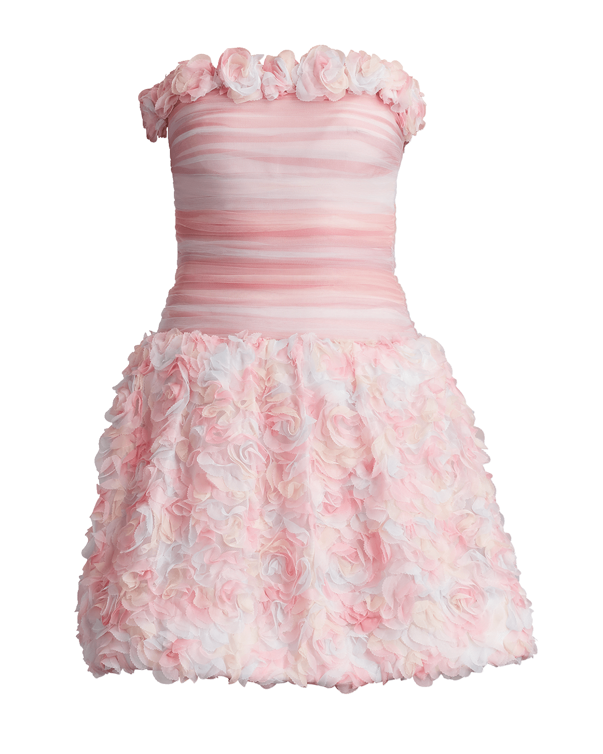 Tadashi Shoji Strapless Rosette Fit-&-Flare Mini Dress