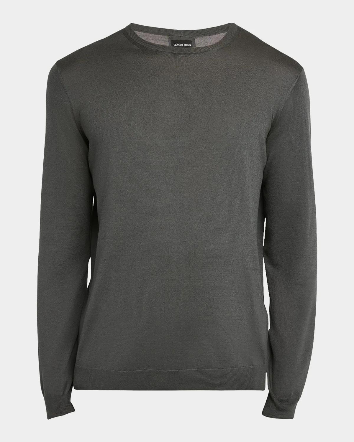 Giorgio Armani Men's Slim Wool Crewneck Sweater