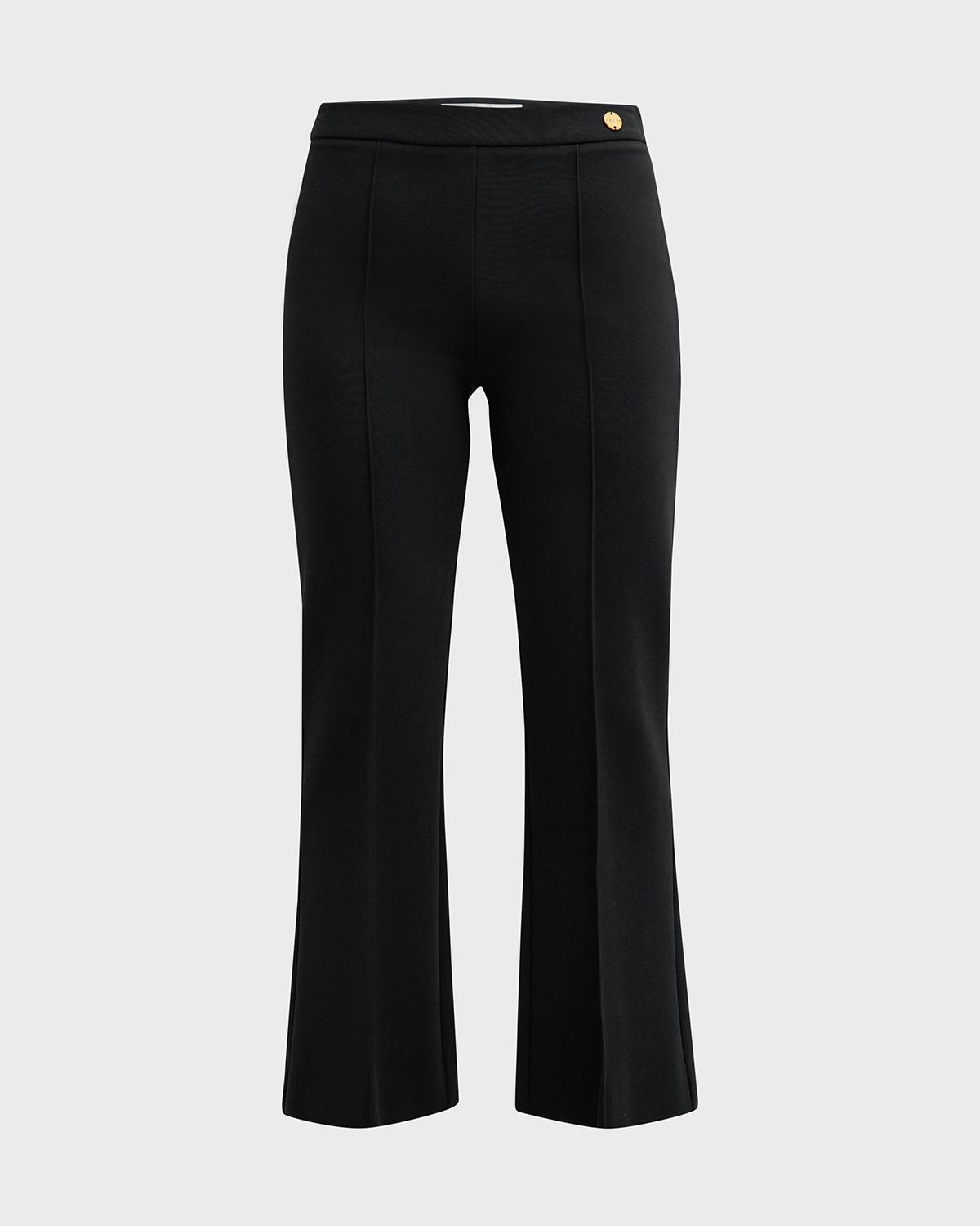 Callas Milano Lola Cropped Pintuck Flare-Leg Pants