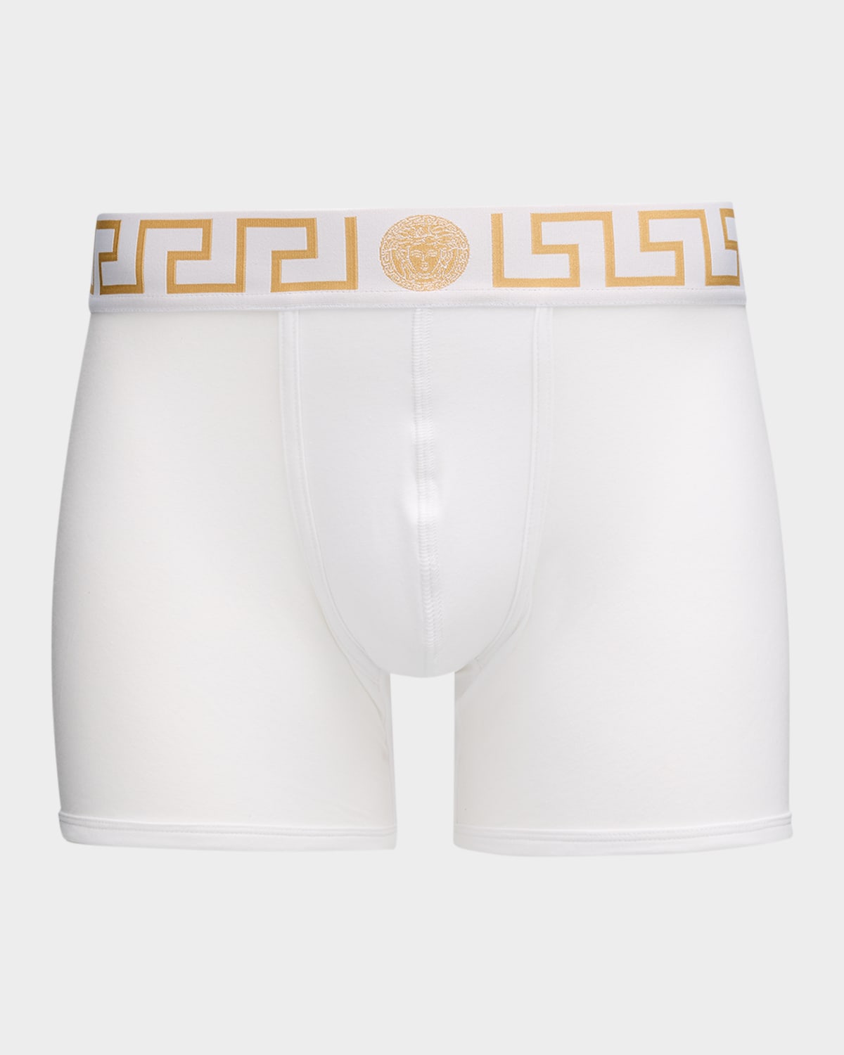 Versace Men 's Organic Cotton Greek Key Boxer Briefs