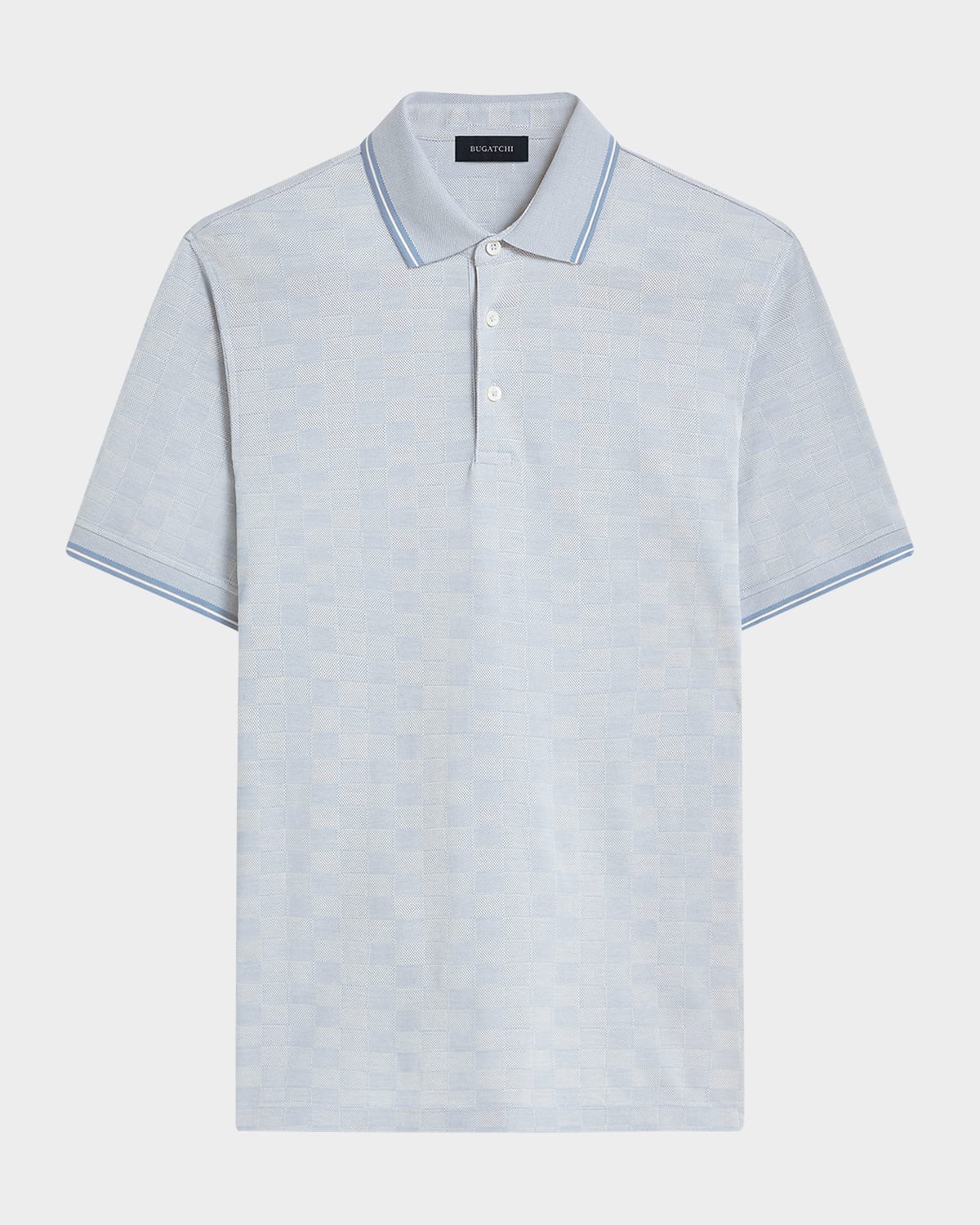 Bugatchi Men's Cotton Jacquard Polo Shirt