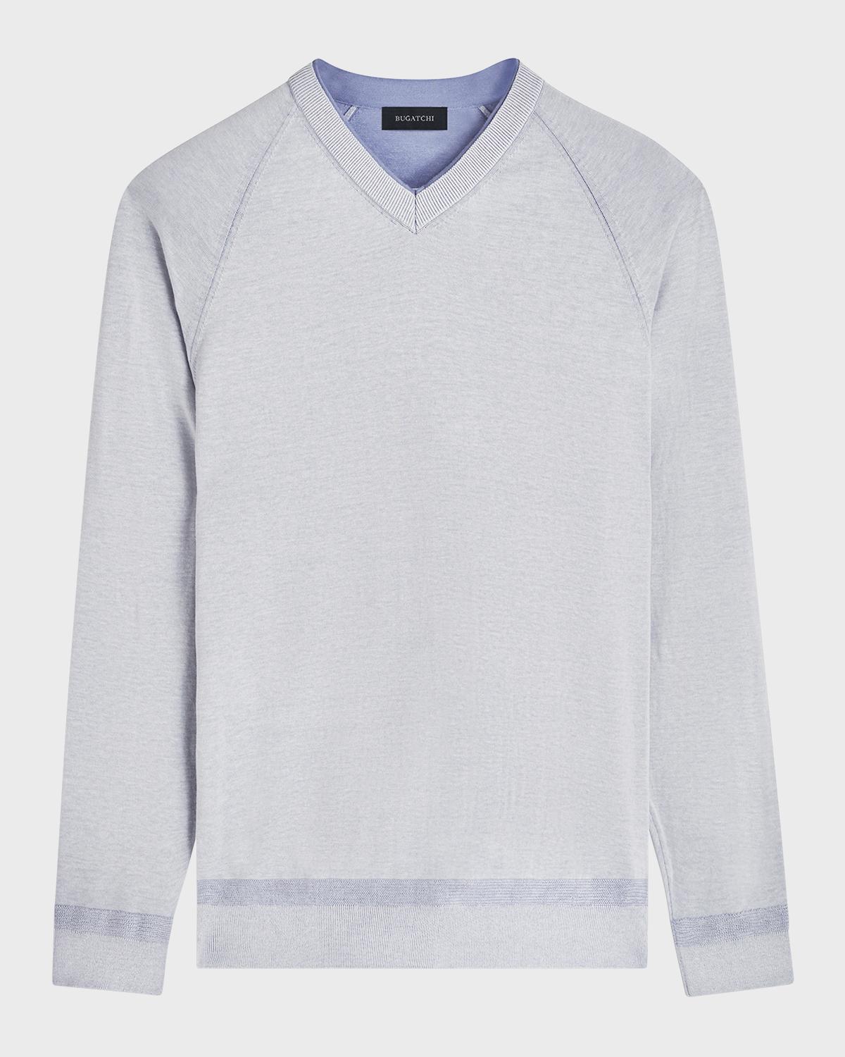 Bugatchi Men's Cotton-Silk V-Neck Sweater