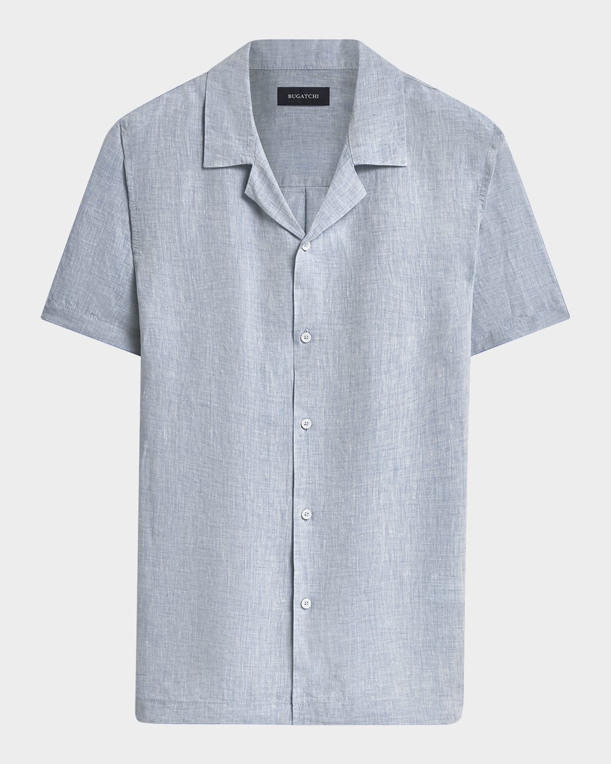 Bugatchi Men's Linen Camp Shirt