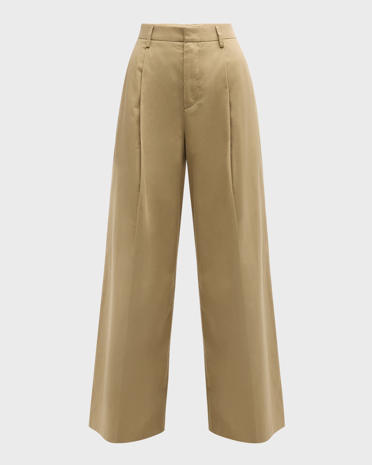 FRAME Pleated Wide-Leg Pants