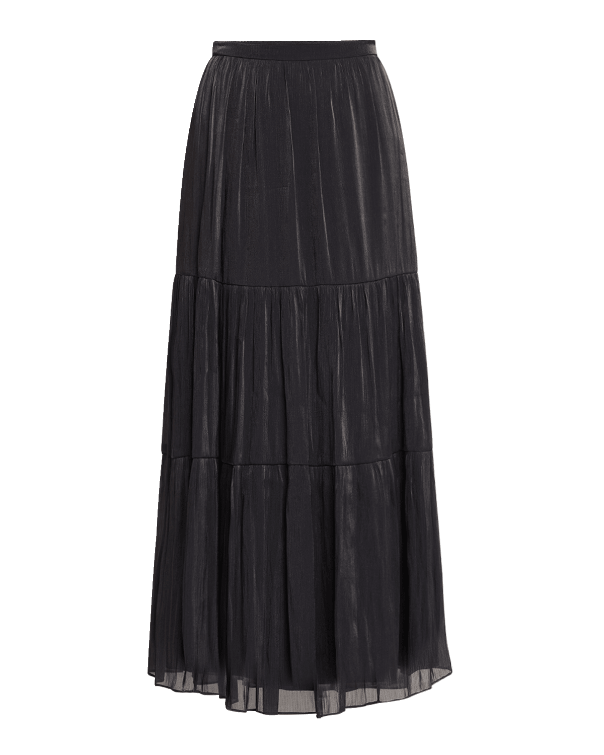 Kobi Halperin Marella Tiered Metallic Shimmer Maxi Skirt